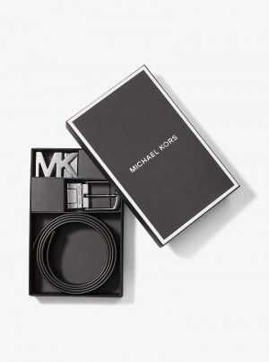 Michaelkors 4-In-1 Logo Belt Box Set Marrom Pretas | SN-MK28296