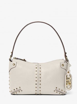 Michaelkors Astor Large Studded Leather Creme | SN-MK27002