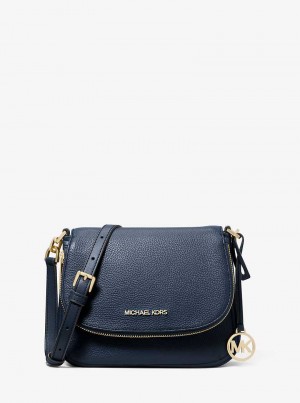 Michaelkors Bedford Small Pebbled Leather Azul Marinho | SN-MK27230