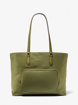 Michaelkors Cara Large Nylon Verde Oliva | SN-MK26882