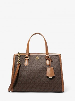 Michaelkors Chantal Medium Logo Marrom | SN-MK27357