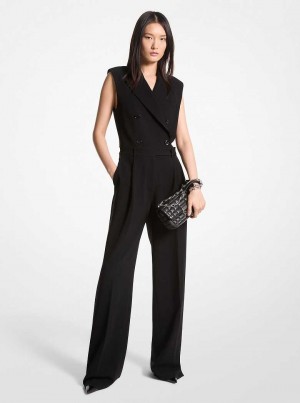 Michaelkors Crepe Double-Breasted Pretas | SN-MK26721