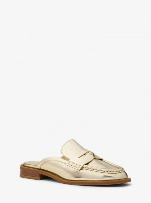 Michaelkors Eden Metallic Leather Douradas | SN-MK27670
