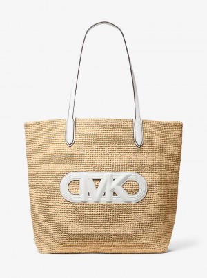 Michaelkors Eliza Extra-Large Empire Logo Straw Multicoloridas | SN-MK26816
