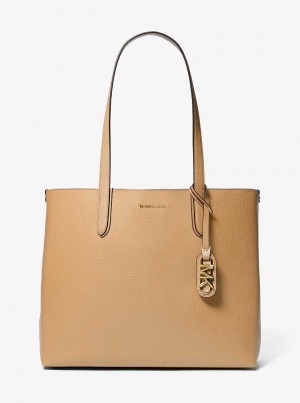 Michaelkors Eliza Extra-Large Pebbled Leather Marrom | SN-MK26836