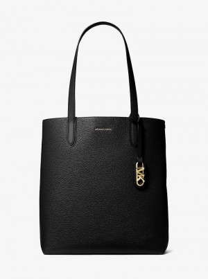 Michaelkors Eliza Extra-Large Pebbled Leather Pretas | SN-MK26837