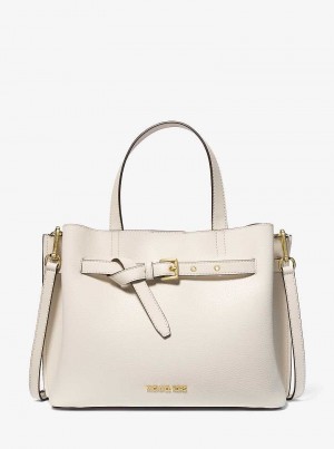 Michaelkors Emilia Large Pebbled Leather Creme | SN-MK26875