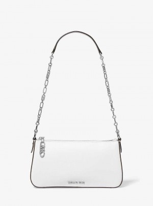 Michaelkors Empire Medium Leather Chain-Link Branco | SN-MK26982