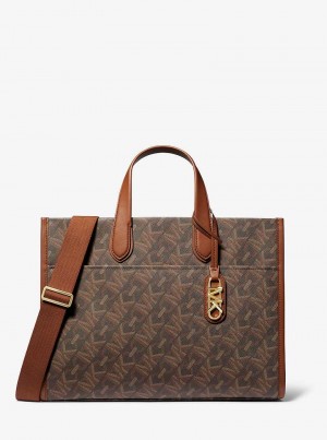 Michaelkors Gigi Large Empire Signature Logo Marrom | SN-MK26860