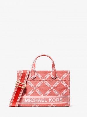 Michaelkors Gigi Small Empire Logo Jacquard Coral | SN-MK26806