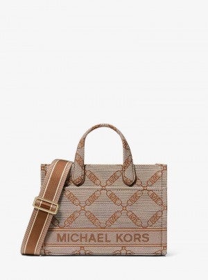 Michaelkors Gigi Small Empire Logo Jacquard Bege | SN-MK26866
