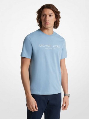 Michaelkors Graphic Logo Cotton Luz Azuis | SN-MK27971
