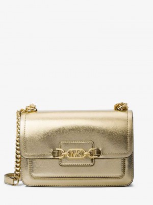 Michaelkors Heather Large Metallic Leather Douradas | SN-MK27086