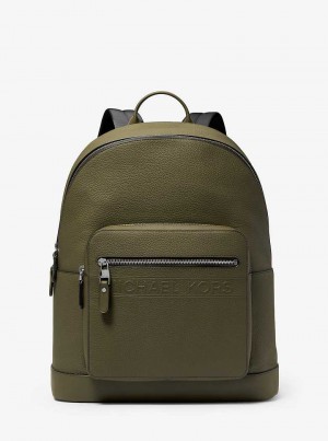 Michaelkors Hudson Leather Commuter Verde Oliva | SN-MK28186