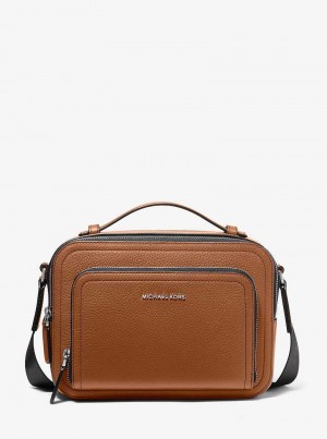 Michaelkors Hudson Pebbled Leather Marrom | SN-MK28142