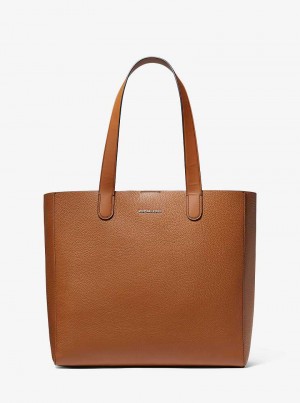 Michaelkors Hudson Pebbled Leather Marrom | SN-MK26933