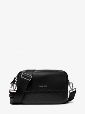 Michaelkors Hudson Pebbled Leather Pretas | SN-MK28149