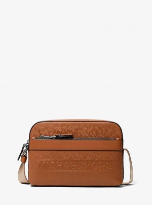 Michaelkors Hudson Pebbled Leather Utility Marrom | SN-MK28133