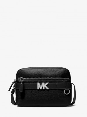Michaelkors Hudson Pebbled Leather Utility Pretas | SN-MK28144