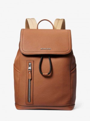 Michaelkors Hudson Pebbled Leather Utility Marrom | SN-MK28190