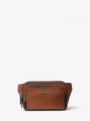 Michaelkors Hudson Small Pebbled Leather Marrom | SN-MK28136