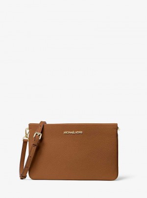 Michaelkors Jet Set Large Pebbled Leather Marrom | SN-MK27114