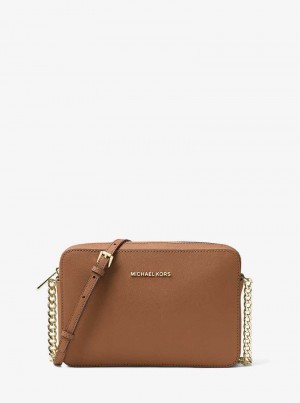 Michaelkors Jet Set Large Saffiano Leather Marrom | SN-MK27263