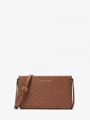 Michaelkors Jet Set Large Signature Logo Marrom | SN-MK27117