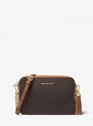 Michaelkors Jet Set Medium Logo Marrom | SN-MK27160