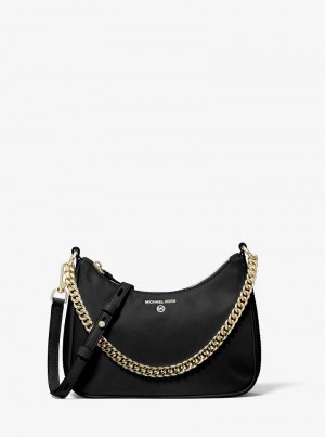 Michaelkors Jet Set Medium Nylon Gabardine Pretas | SN-MK27210