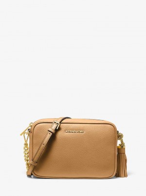 Michaelkors Jet Set Medium Pebbled Leather Marrom | SN-MK27156