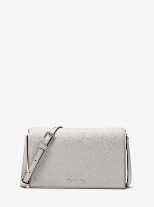 Michaelkors Jet Set Medium Pebbled Leather Cinzentas | SN-MK27190