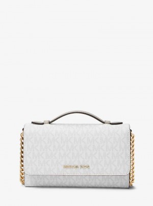 Michaelkors Jet Set Travel Medium Logo Branco | SN-MK27122
