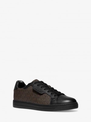 Michaelkors Keating Logo and Leather Marrom | SN-MK28212