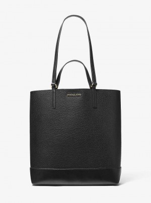 Michaelkors Kelli Large Two-Tone Pebbled Leather Pretas | SN-MK26847