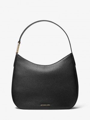 Michaelkors Kensington Large Pebbled Leather Pretas | SN-MK27041