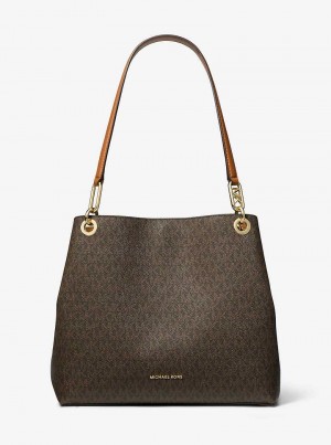 Michaelkors Kensington Large Signature Logo Marrom | SN-MK27019