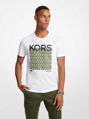 Michaelkors Lattice Logo Cotton Branco | SN-MK28006