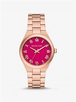 Michaelkors Lennox Rose Gold-Tone Watch Rosa Douradas | SN-MK28336