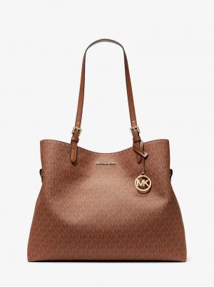 Michaelkors Lenox Large Signature Logo Marrom | SN-MK26911