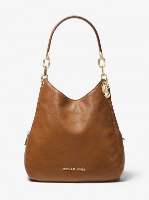 Michaelkors Lillie Large Pebbled Leather Marrom | SN-MK27096