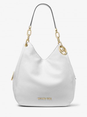 Michaelkors Lillie Large Pebbled Leather Branco | SN-MK27097