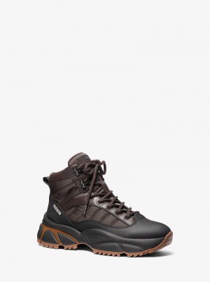Michaelkors Logan Waterproof Leather Urban Chocolate | SN-MK28244