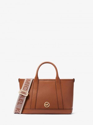 Michaelkors Luisa Small Pebbled Leather Marrom | SN-MK27341