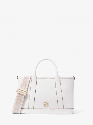 Michaelkors Luisa Small Pebbled Leather Branco | SN-MK27342