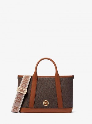 Michaelkors Luisa Small Signature Logo Marrom | SN-MK27353