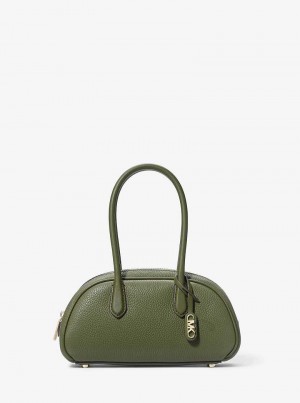 Michaelkors Lulu Small Pebbled Leather Verde Oliva | SN-MK27377
