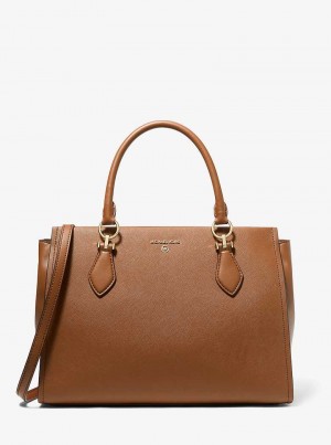 Michaelkors Marilyn Large Saffiano Leather Marrom | SN-MK27303