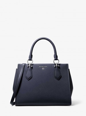Michaelkors Marilyn Medium Saffiano Leather Azul Marinho | SN-MK27316