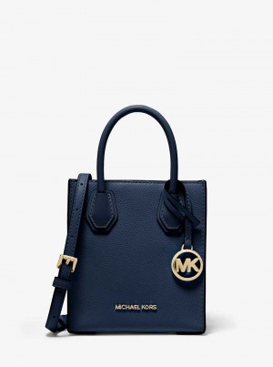 Michaelkors Mercer Extra-Small Pebbled Leather Azul Marinho | SN-MK26870